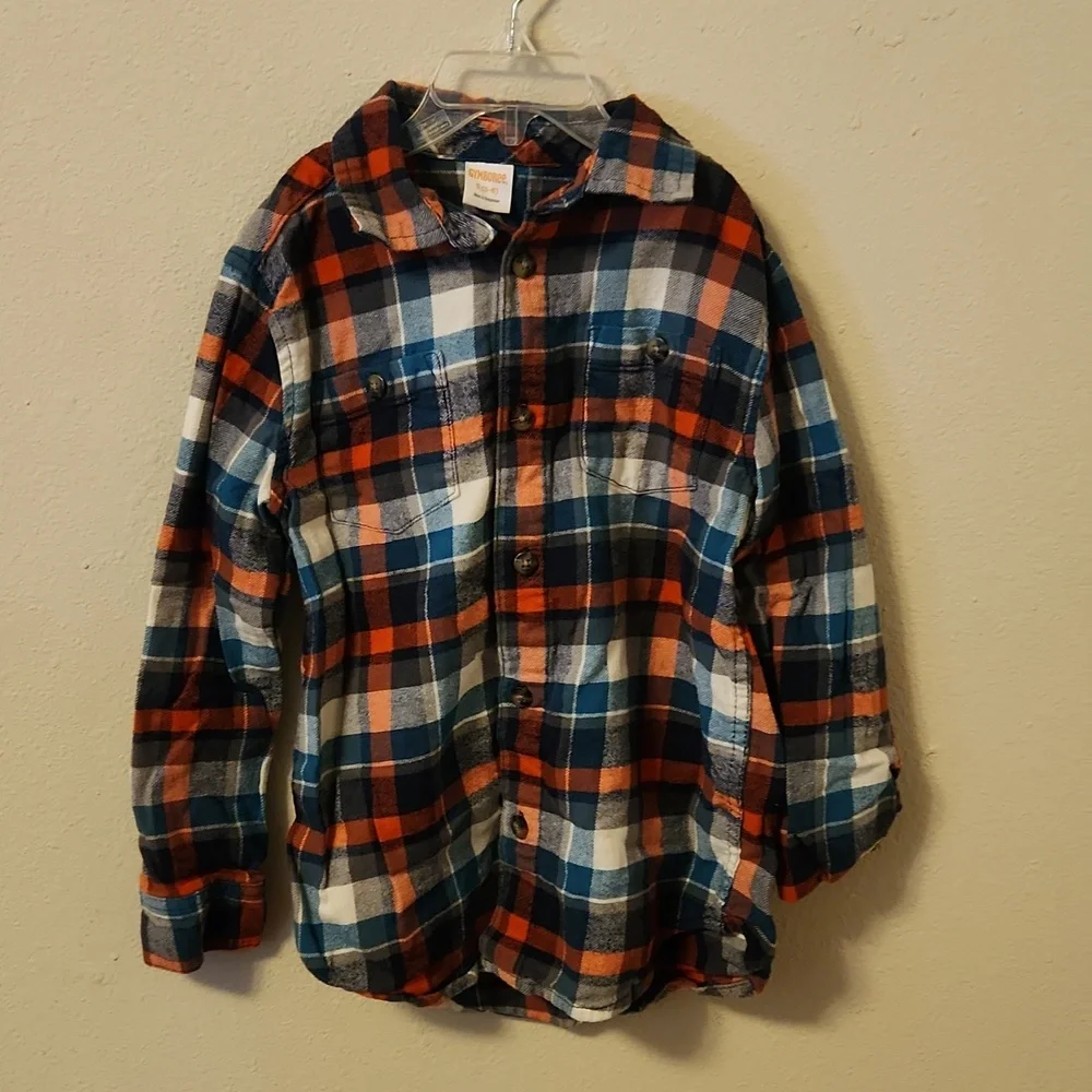 Gymboree flannel plaid button down